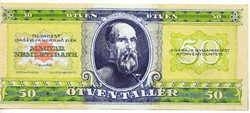 Magyarország 50 tallér TERVEZET 1946 UNC