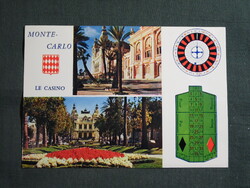 Képeslap,Franciaország,Monte Carlo,casino látkép,részlet,1981-
