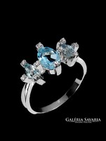 925 ezüst kék topáz gyürü 54