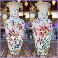 Óriás Zsolnay porcelán orchideás váza