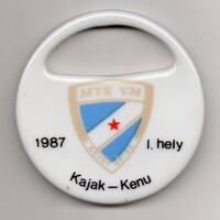 MTK-VM kajak-kenu Hollóházi porcelán versenydíj, 1987