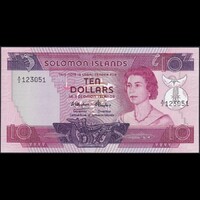Salamon-szigetek 10 Dollars 1984 P-11 QE II UNC