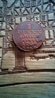 R! Német államok, Goslar 1 Pfennig 1764, eredetivel teljesen megegyező gyűjtői másolat R.1977!