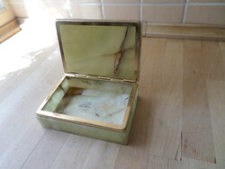 Retro ónix ásvány ékszertartó doboz szelence