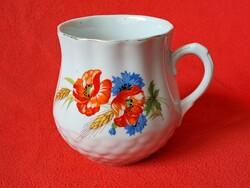 Zsolnay virágmintás pocakos / hasas bögre