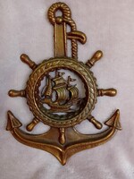 2510/41 Fém hajós, horgony falidísz