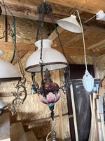 Lüszter népi majolika lámpa