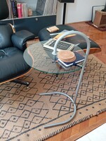 Vintage Ikea üvegasztal, lerakó 1980/90