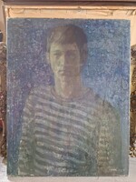 Fabók Gyula festmény, 1961, szignós, olaj, vászon, 55x70 cm