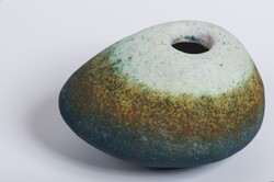 Simó Ágoston samott kerámia kavics váza