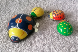 Retro kínai óraműves lemezjáték - katica család -