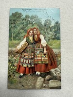 Antik, régi  litho  PORTUGÁL  Népviseleti  képeslap -  1905              -1.