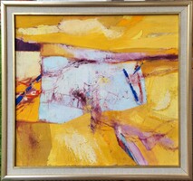 102x93cm! Papp Gábor (1936 - ) Az Ősz Színei c. Képcsarnokos EREDETI GARANCIÁVAL !