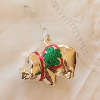 Karácsonyfadísz- üveg malac Ritka!