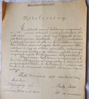 GySEV 40. sz.vasúti vonalőr kötelezvénye (istálló lebontása, 1890)