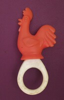 Retro kakasos sípoló baba rágóka