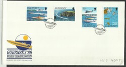 1988.- Guernsey - FDC - MNH/**-   motorcsónak világbajnokság