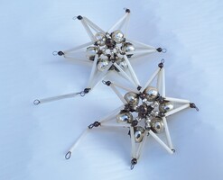 Régi gablonz  üveg karácsonyfadísz , fenyődísz