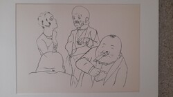 George Grósz  eredeti litográfia