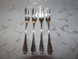 Ezüstözött antik Christofle csigás villák, 4 db.