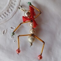 Régi gablonz üveg karácsonyfadísz- Ritka! Vintage