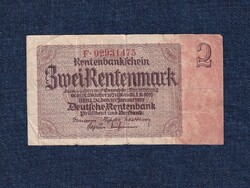 Stabil Németország: Harmadik Birodalom (1933-1945) 2 járadék márka bankjegy 1937