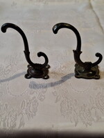 Régi loft stílusú őntöttvas fogas 2 db