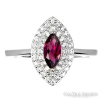 925 ezüst gránát gyűrű 57