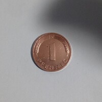 Németország (Germany) - 1 pfennig - 1991 coin - D