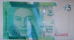 Gibraltár 5 pounds 2020 UNC