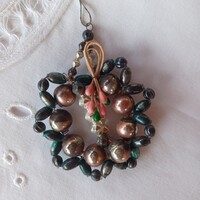 Régi gablonz üveg karácsonyfadísz,  vintage