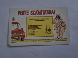 ORSZÁGOS KÖZLEKEDÉSBIZTONSÁGI TANÁCS - HUNGÁRIA BIZTOSÍTÓ 1989. évi kártyanaptár - VEGYE SZÁMÍTÁSBA!