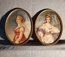 Selyemre festett portré