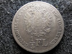 Apró osztrák császári ezüst: Ferenc József (1848-1916) 1/4 Florin 1860 B