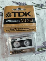 TDK MC-60 mini kazetta üzenetrögzítőhöz, diktafonhoz.