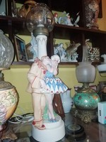 Ritka art deco porcelán lámpa jelzett  65 cm magas Hihetetlen akciók aukciók hétvégére