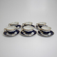 Zsolnay Pompadour I. mintás kávés csésze készlet, 6db