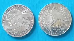 2 db NSZK 10 árka 1972 Müncheni olimpia