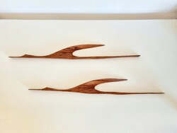 Ritka vintage fa madár pár fali dísz