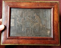 Antik gyönyörű ezüst lap kidolgozàsú doboz