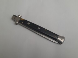 Nagyméretű antik bakelitmarkolatos rugós bicska