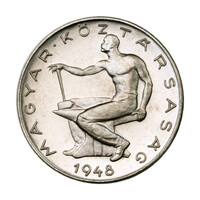 50 Fillér 1948 rozettás ARTEX utánveret UNC