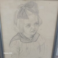 Diósy Antal  1895-1977 ceruza rajz .