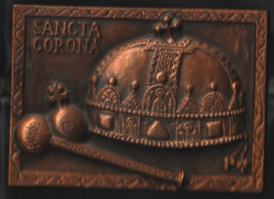 Szent korona Bronz plasztika.