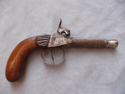 Antik csappantyús pisztoly elöltöltős utazó pisztoly betyárpisztoly tercerol 19. század
