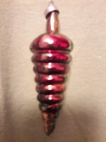 Karácsonyfa díszek gyűjtőknek:Régi 60-as évek stilizást toboz 1.db.