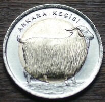 Törökország emlék 1 líra 2015 (Angórakecske)