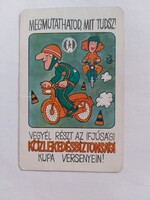 ORSZÁGOS KÖZLEKEDÉSBIZTONSÁGI TANÁCS 1983. évi kártyanaptár - MEGMUTATHATOD, MIT TUDSZ!