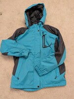 Női M-es 36-38-as türkizkék vízhatlan kapucnis dzseki ,parka