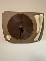 Vintage Supraphon lemezjátszó óra, fali óra